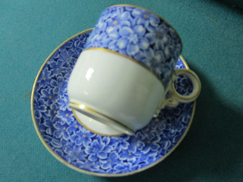 ANTIQUE ROYAL WORCESTER TYNDALE VAN RODEN STAFFORDSHIRE COFFEE CUP/SAUCER PICK1^