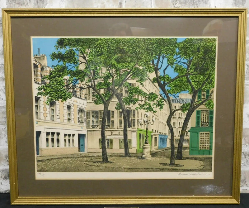 Framed lithograph by Denis Paul Noyer (French 1940-) STREET SCENES PICK1