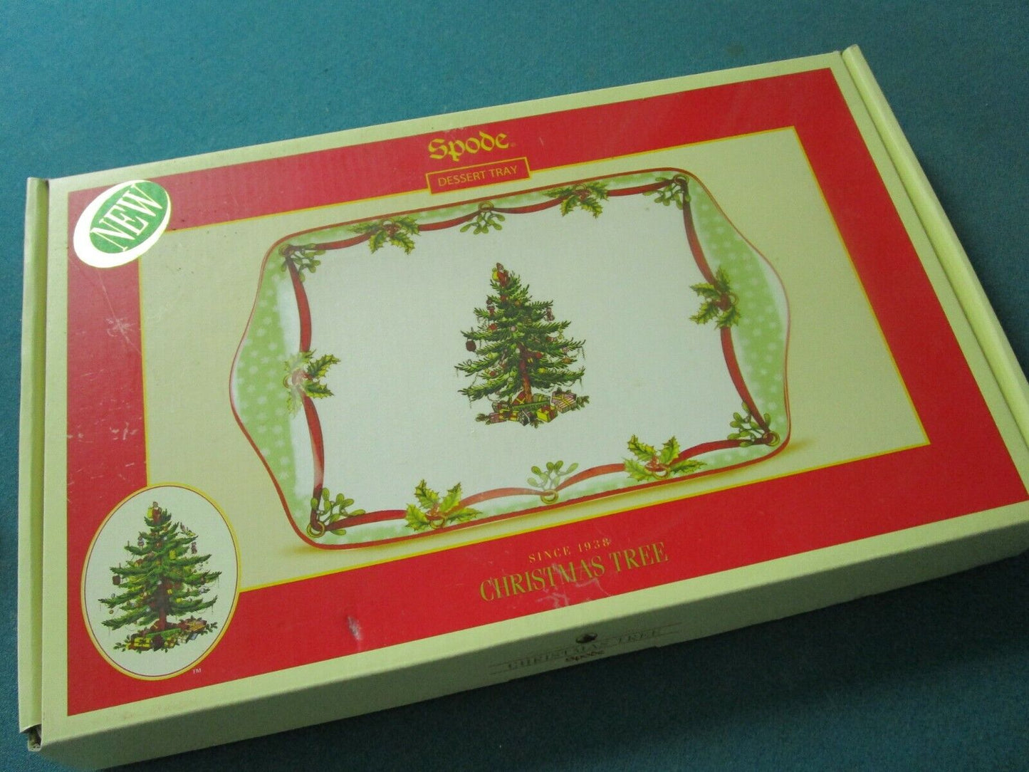 2009 Spode ANNUAL  DESSERT TRAY CHRISTMAS TREE NEW 12 X 7 1/2"