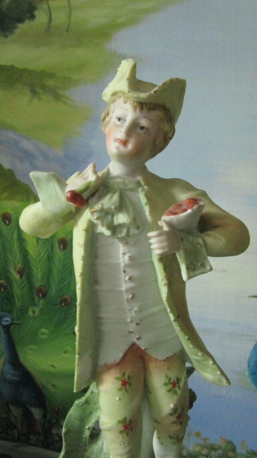 ANTIQUE BISQUE FIGURINE GERMAN GENTLEMAN 11 1/2"