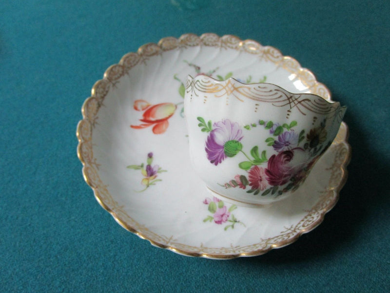 Dresden Germany Coffee Cup And Saucer, Trio Floral Pick One ^^