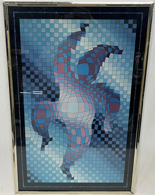 Victor Vasarely (1906-97) Harlequin with Ball  POSTER FROM GALLERY 1 UNFRAMED