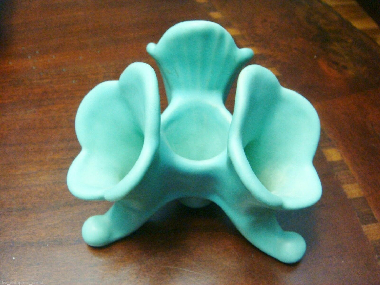 Van Briggle Flower Frog Bowl Cornucopia 1950s Midcent Original Usa Pottery Pick1