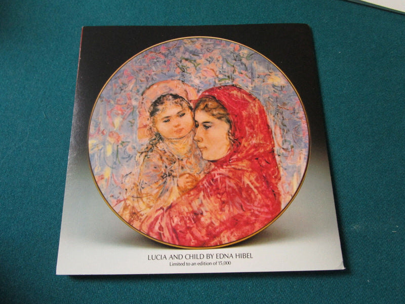 EDNA HIBEL  COLLECTOR PLATES PICK ONE "MARILYN", "KRISTINA, "LUCIA"  AND CHILD ^