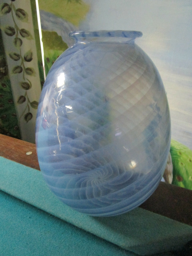 GLASS STUDIO VASE RIGADEE RIBBED GREEN CLEAR YELLOW ITALIAN  SIGNED  PICK 1