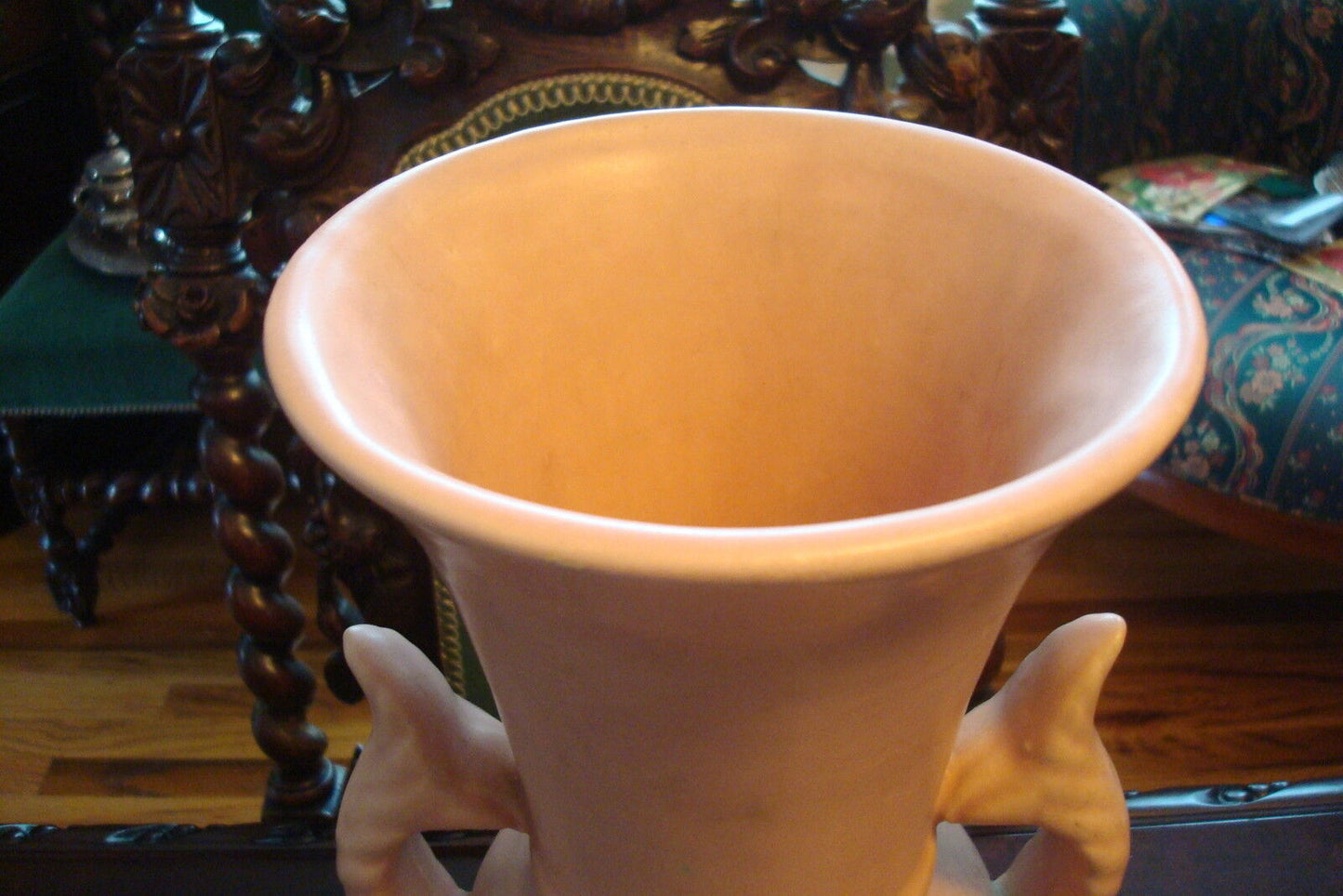 Amphora Pink Two Handles,  ceramic, planter or vase, matte