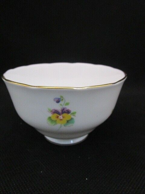 CROWN STAFFORDSHIRE ENGLAND FLAT DEMITASSE COFFEE FLORAL BOUQUET SET PICK 1