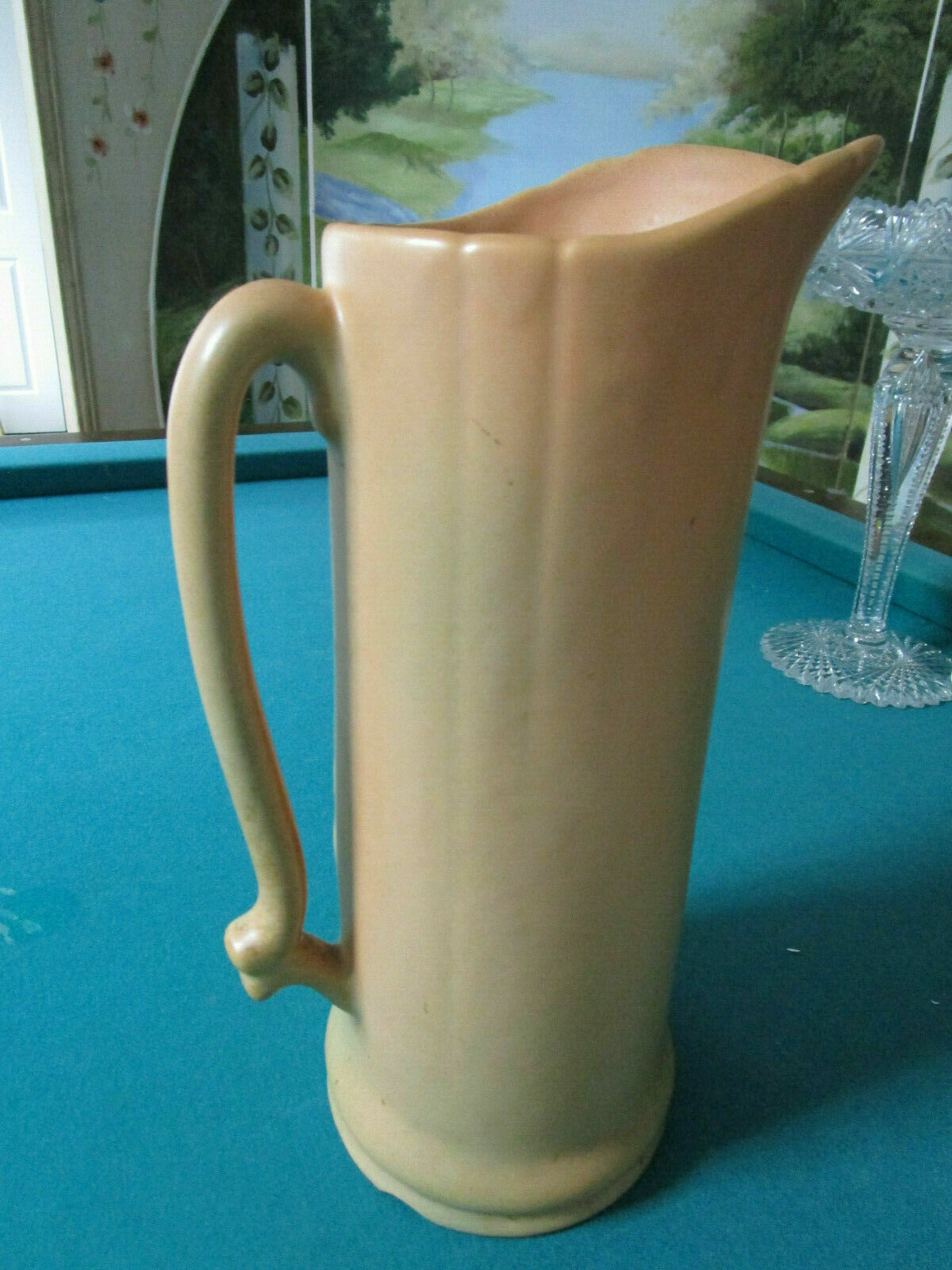 WELLER POTTERY 1920s PITCHER VASE WILD ROSE - CHASE - FOREST PICK 1