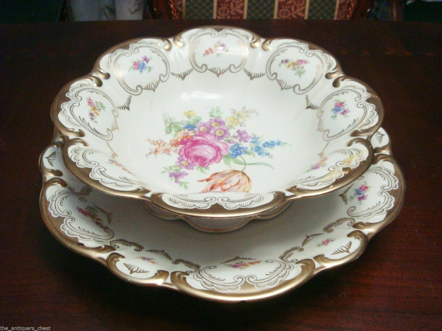 Tirschenreuth Bavarian MIDCENTURY AND ANTIQUE BOWL PLATE TRAY FLORAL PICK 1 ^^