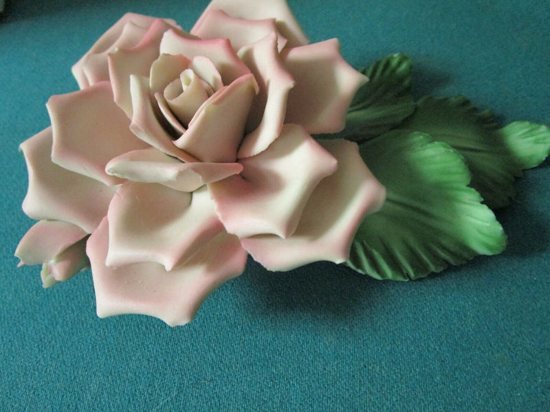 CAPODIMONTE ITALY ROSES PORCELAIN SCULPTURE ORANGE, PINK, BOUQUET, PICK 1