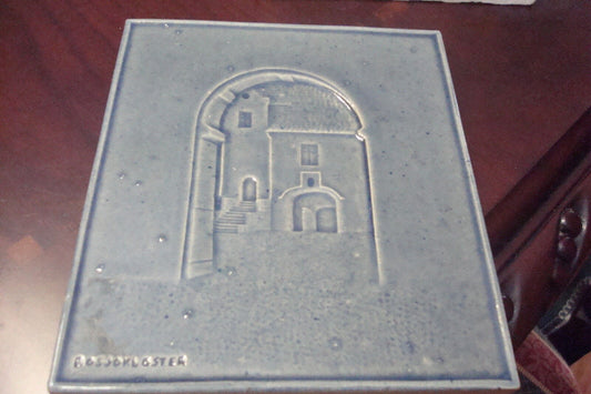 Vintage Sweden Wall Plaque Tile by Ego Stengods Castle of Bosjokloster