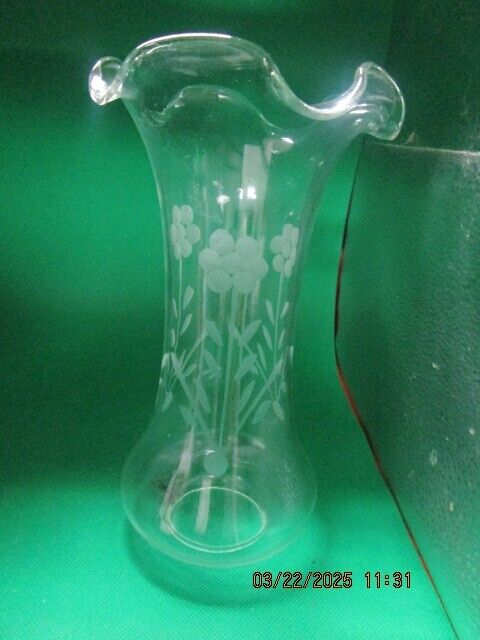 Murano  Italy Etched Lamp Shade 8.5" ^^^