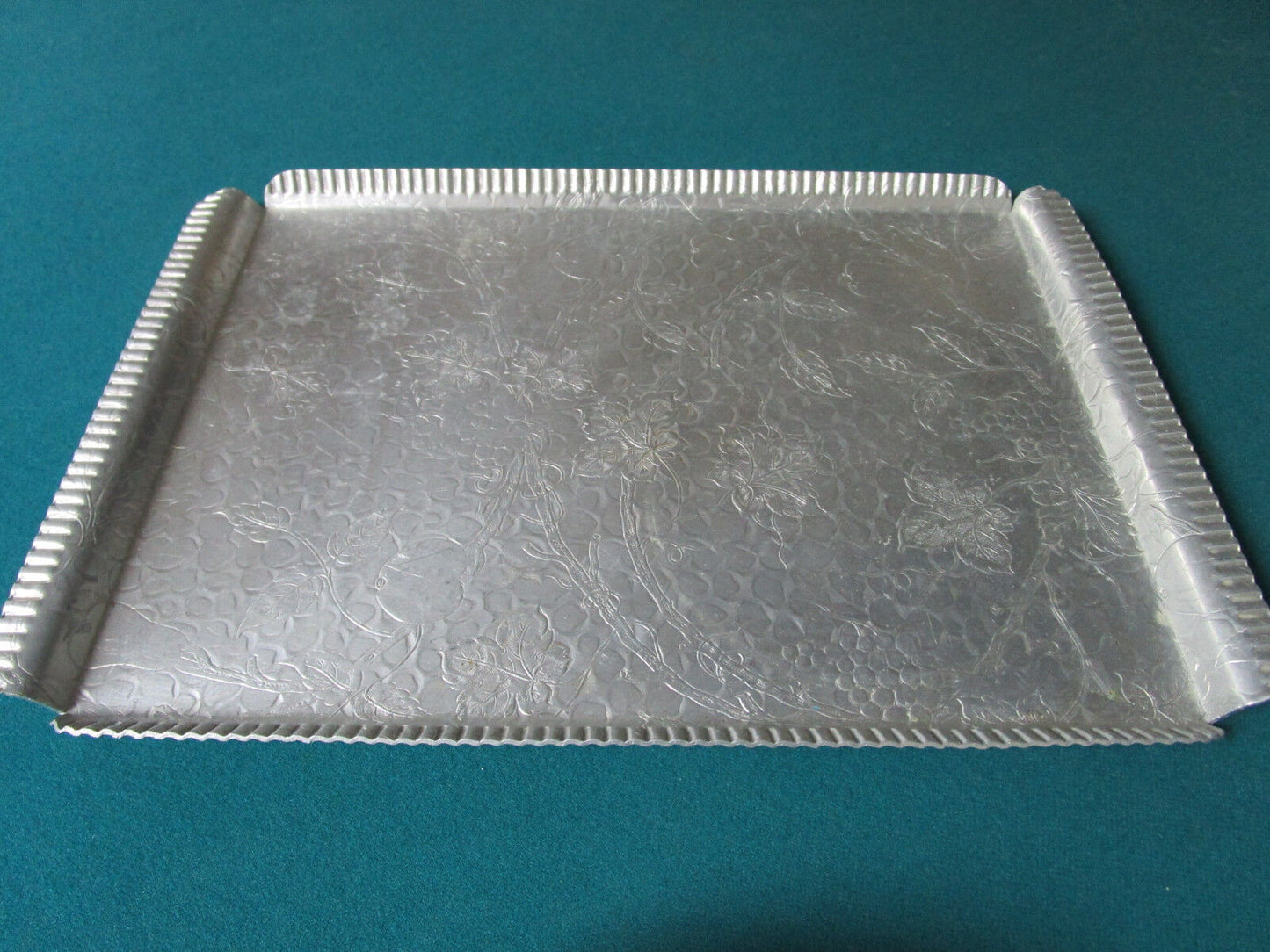 ALUMINUM BOWL AND TRAY  HAMMERED BY FD