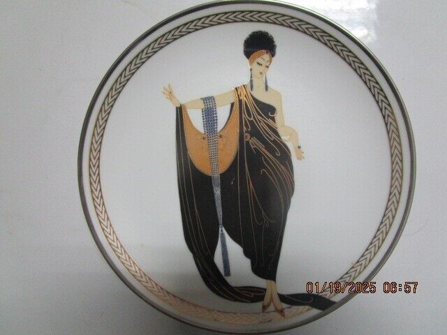 HOUSE OF ERTE FRANKLIN MINT COLLECTOR PLATE "GLAMOUR" 8" ORIGINAL BOX^^