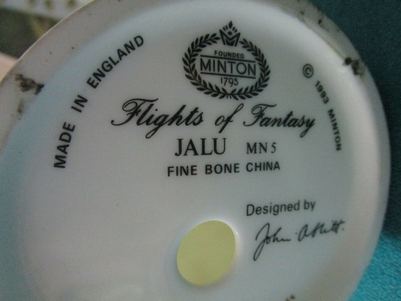 Minton ENGLAND Flights of Fantasy Jalu 12" Peacock Bird Figurine 1993 Porcelain