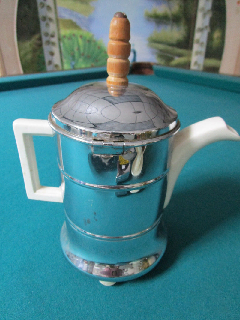P.B.B. England Aluminum Coffee Maker Pot With Ceramic Insert 9 X 7"[Tp6]