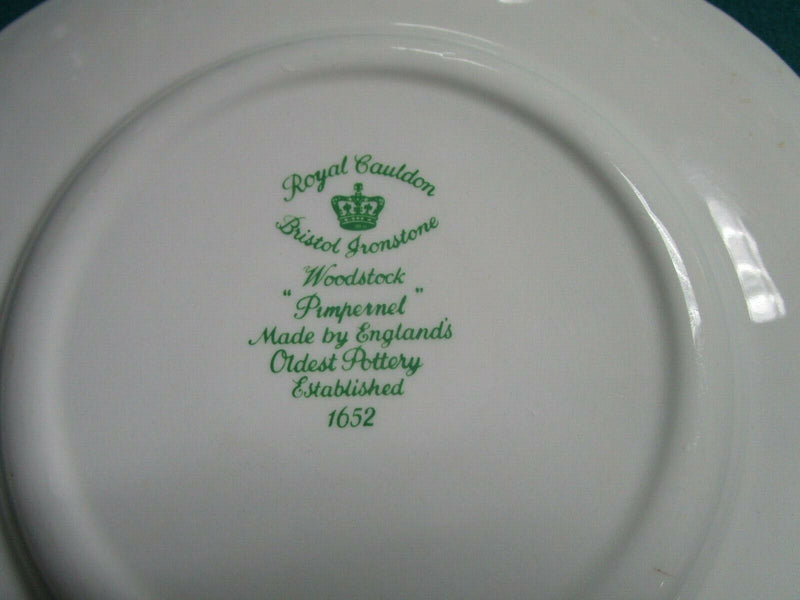 Royal Cauldon England 4 Dinner Plates Bristol Ironstone Woodstock Pick 1 Set