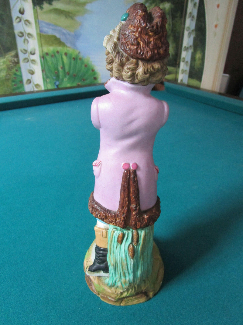 ANTIQUE GERMAN BISQUE SKATER GIRL FIGURINE 13" ORIGINAL