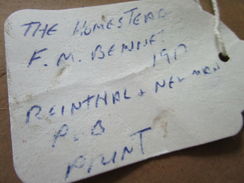 Frank Moss Bennett Reinthal & Newman Publishers 1900s Ny, The Homestead Print