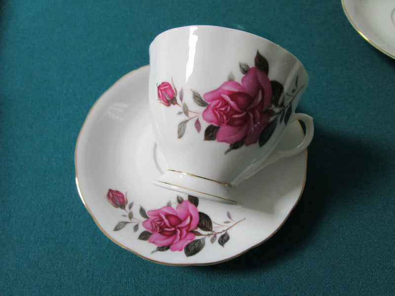 Tea Time Cups Saucers Roses - Lefton - Old Royal England - Blue Flowers Pick1 ^^