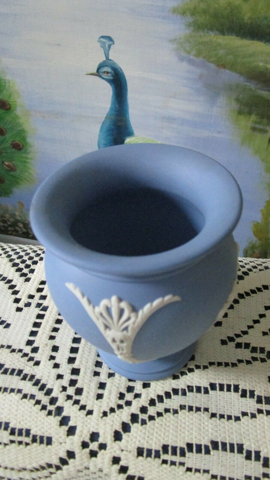 WEDGWOOD BLUE PINK JASPERWARE TRINKET BOX VASE SACRIFICIAL SUN GOD PAT PICK1 ^^