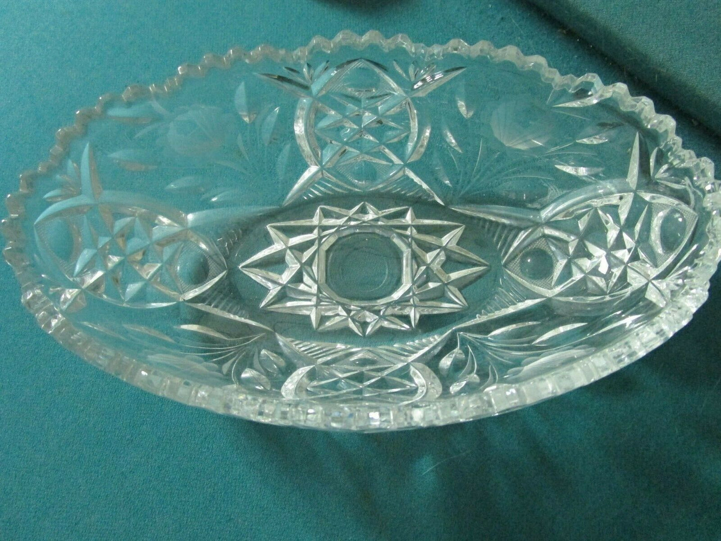 AMERICAN BRILLIANT PERIOD OVAL BOAT BOWL  3X 10 X 6"