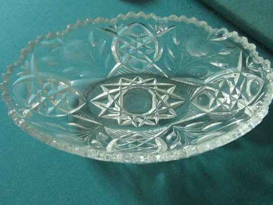 AMERICAN BRILLIANT PERIOD OVAL BOAT BOWL  3X 10 X 6"