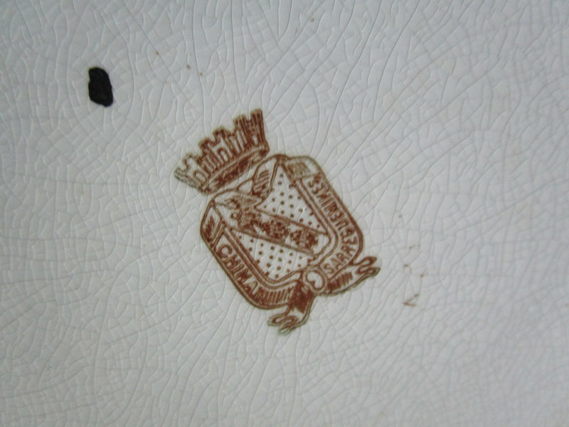 ANTIQUE SARREGUEMINES FRANCE PLATTER WALL PLAQUE 13 1/2"