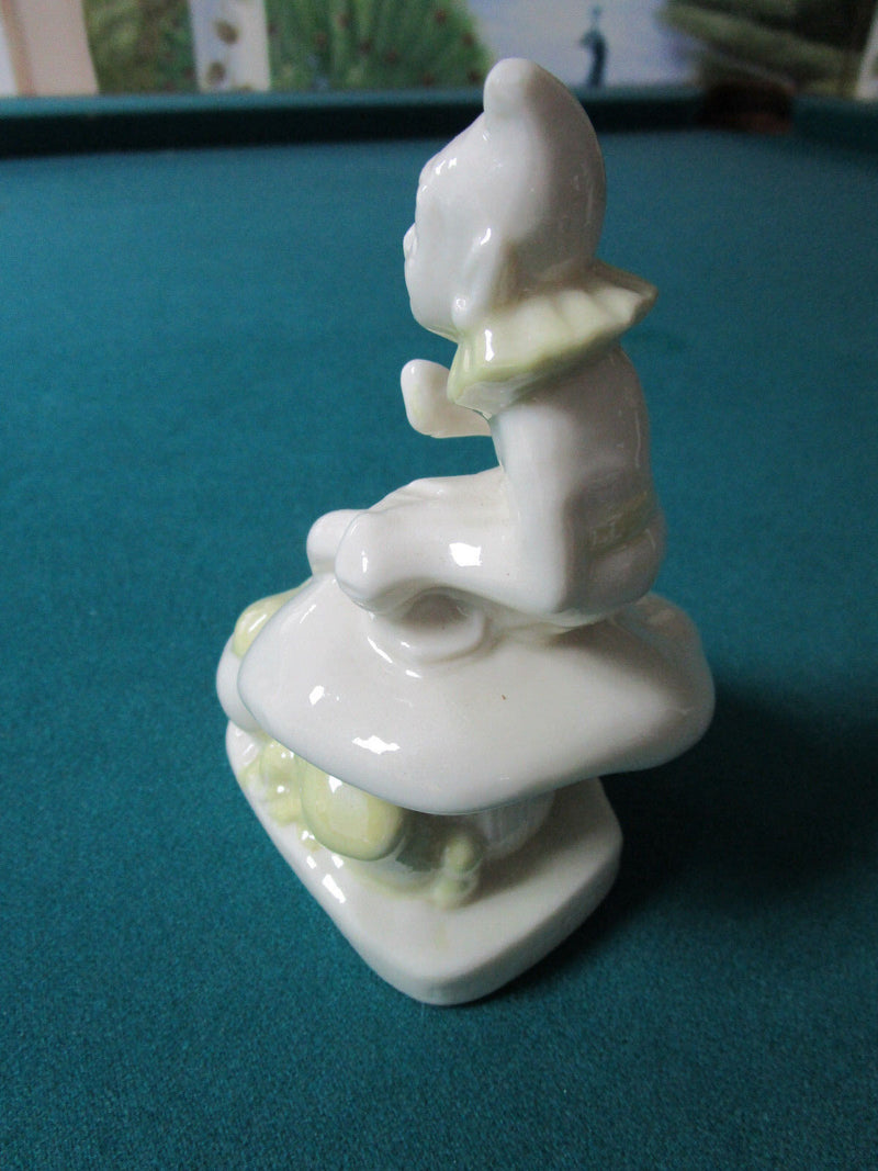 Belleek Elf / Gnome Leprechaun Figurine 5" [*BELL] GREEN MARK
