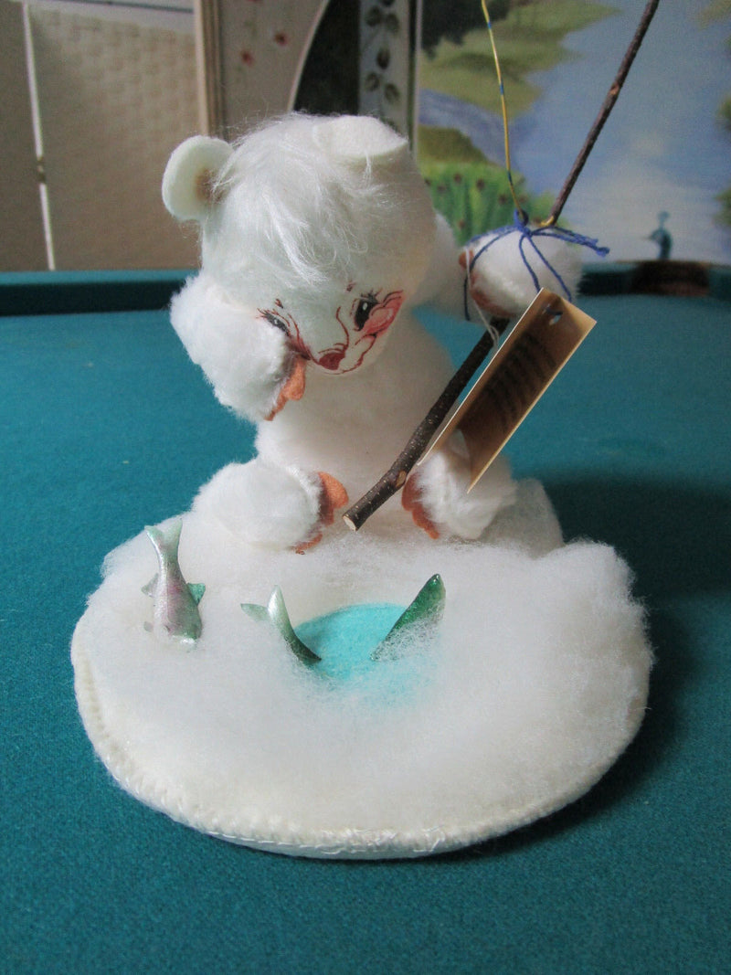 1980s ANNALEE DOLLS BEAR FISHING AND TROUBLES WITH THE COMPUTER pick1  ^^