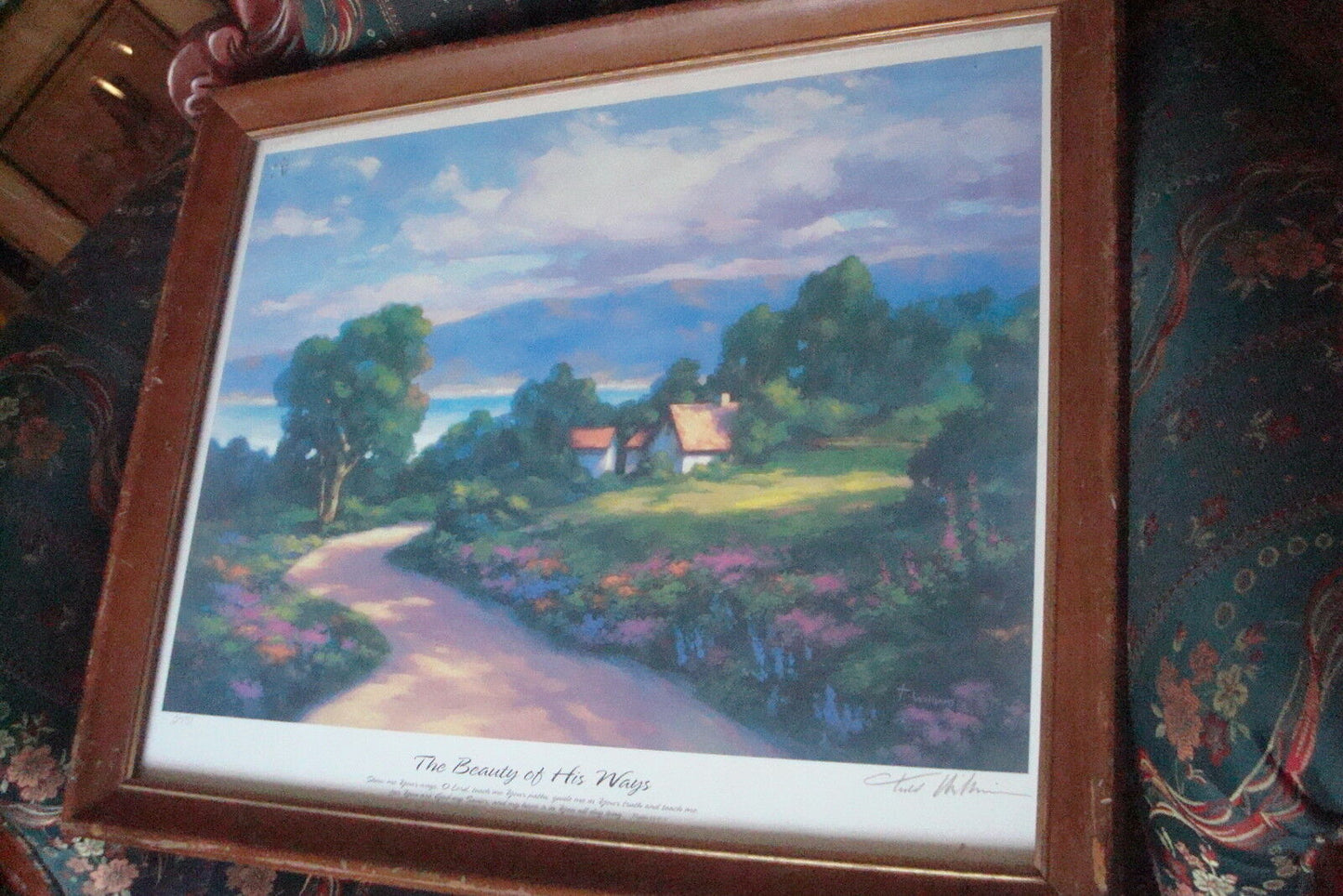 Todd Williams signed and numbered Lithograph "The Beauty of His Ways " COA[art]