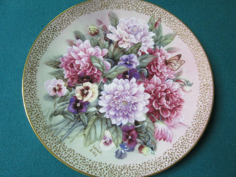 Lena Liu Collector Plates Butterflies Roses Fantasy Dahlia Pick 1