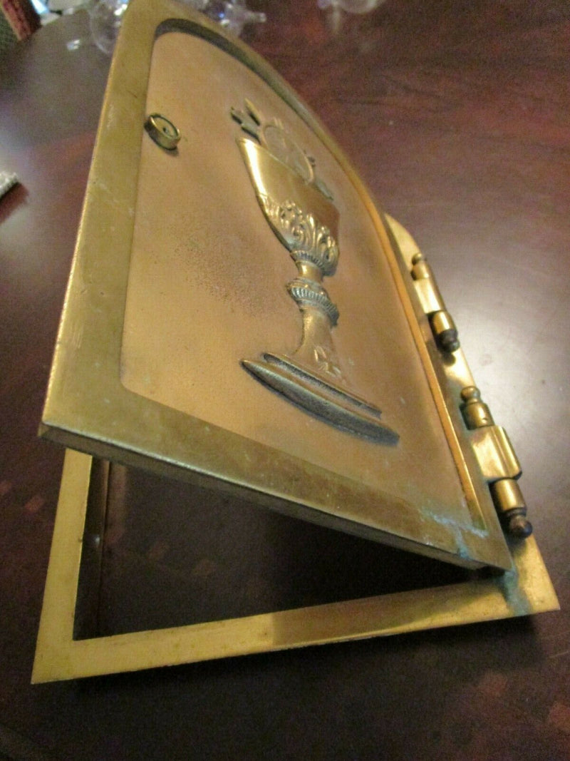 TABERNACLE SACRARIUM ORIGINAL DOOR BRONZE CHALICE CALIX 15 X 10" ORIGINAL