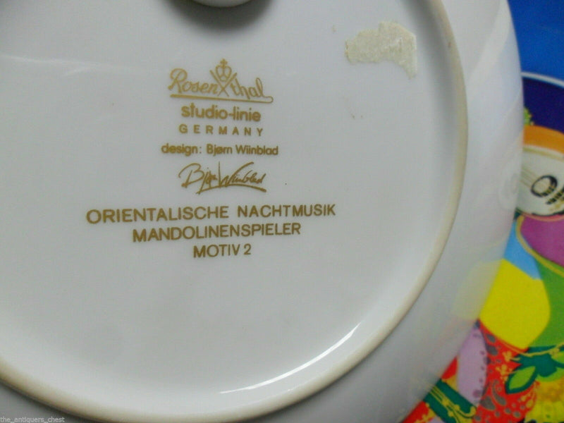 Bjorn Wiinblad ROSENTHAL COLLECTOR PLATES SUMMER ORIENTALISCHE NACHTMUSIKV PICK
