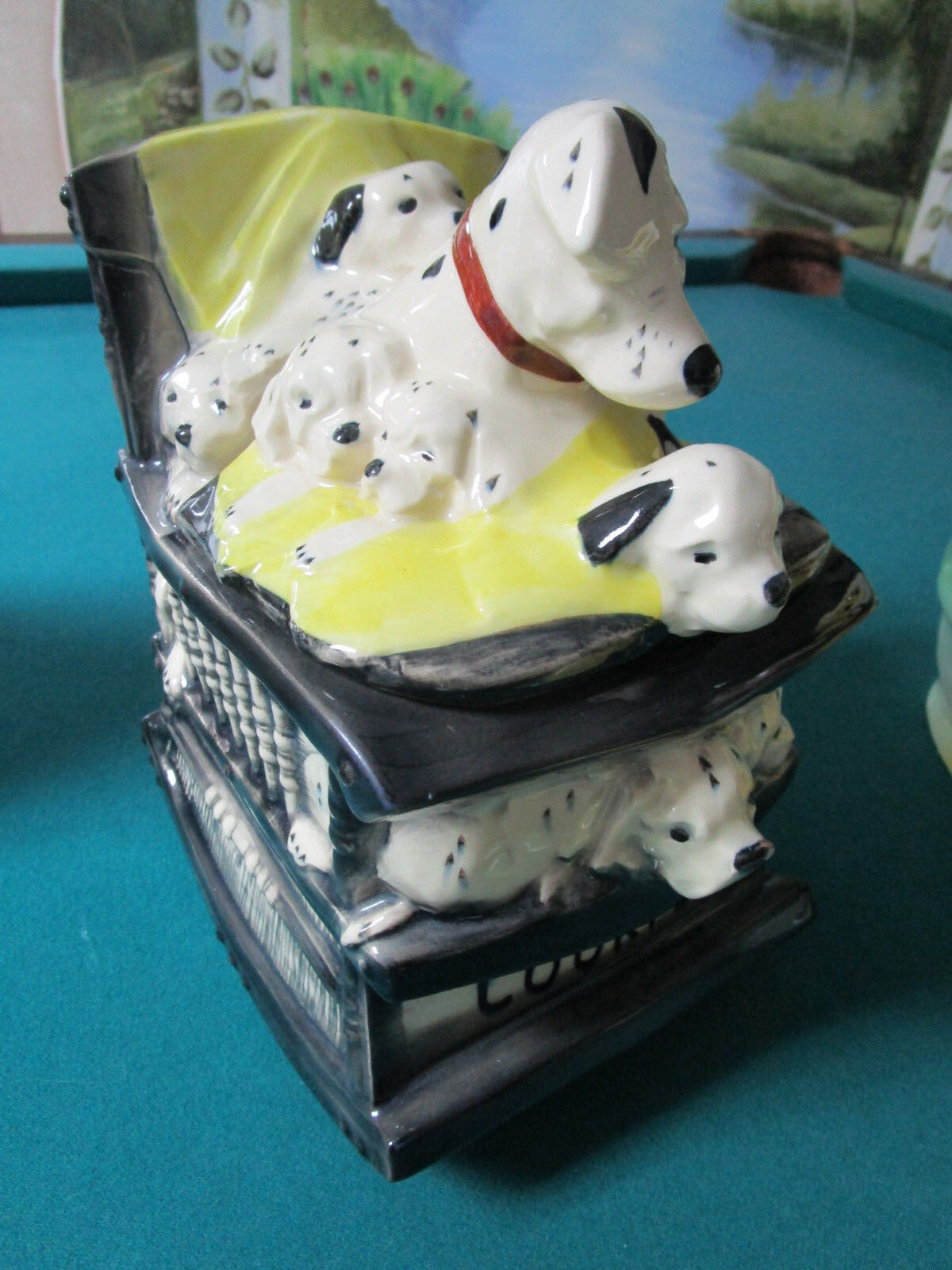 VINTAGE McCoy DALMATIANS IN ROCKING CHAIR 12" COOKIE JAR