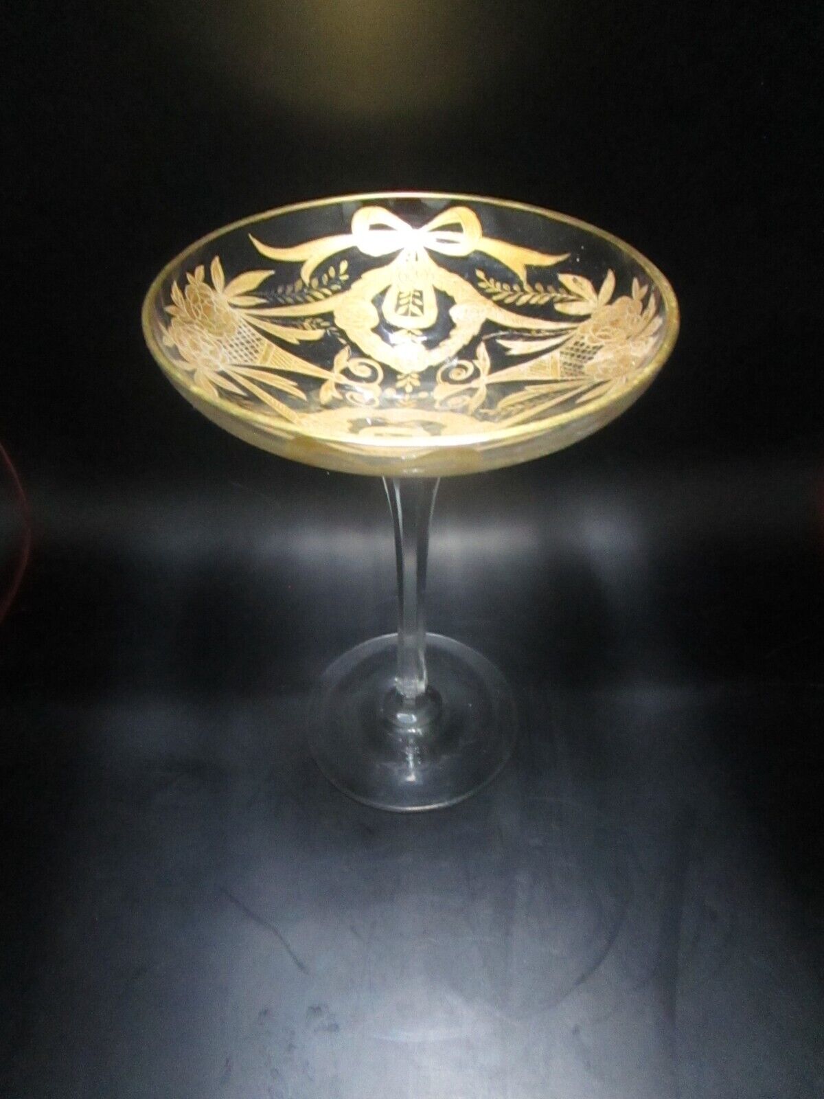 MOSER crystal glass compote 7"