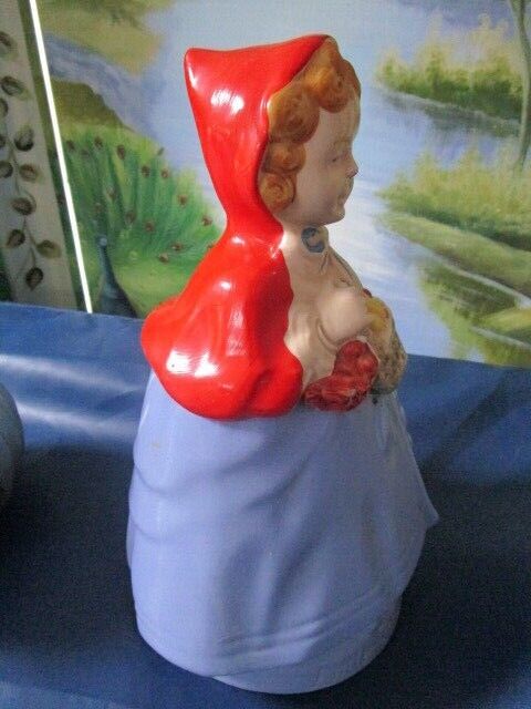 1940's ORIG Red Wing RED RIDING HOOD / Dutch Girl Cookie Jar Katrina Blue PICK1