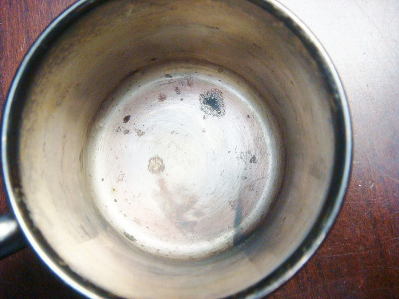 King Edward baby silverplate cup, 2 1/2" tall by 2 1/2" ORIGINAL ^^^