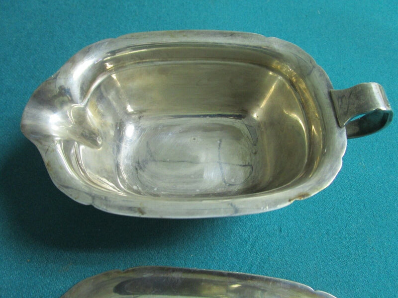 Reed & Barton "Mayflower" silverplate  gravy boat with underplate ORIGINAL
