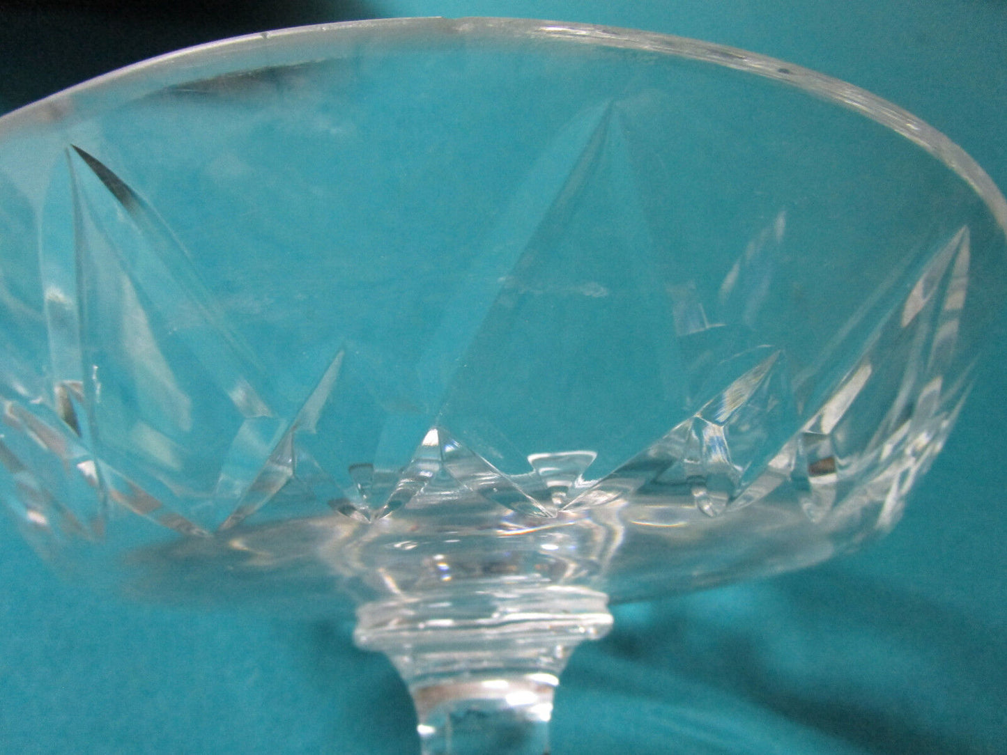 VAN ST LAMBERT FRANCE CRYSTAL FOOTED COMPOTE 6 X 8 1/2" SALE