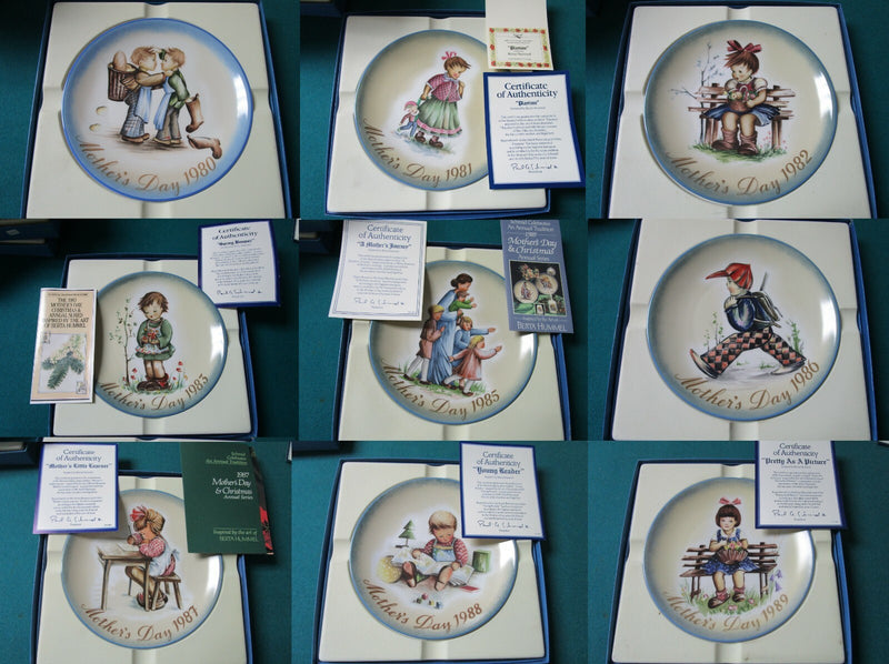 Goebel Bertha Hummel Mother’s Day Plates 1980/81/82/83/85/86/87/88/89 Newpick 1