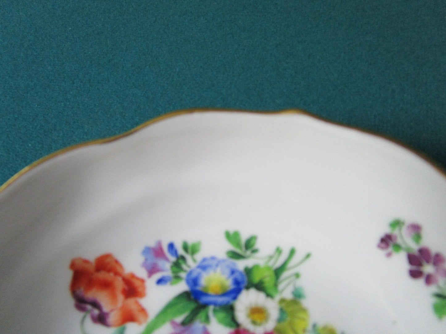 VINTAGE MEISSEN GERMANY BOWL/VANITY DISH BOUQUET 2 X 6" ORIGINAL