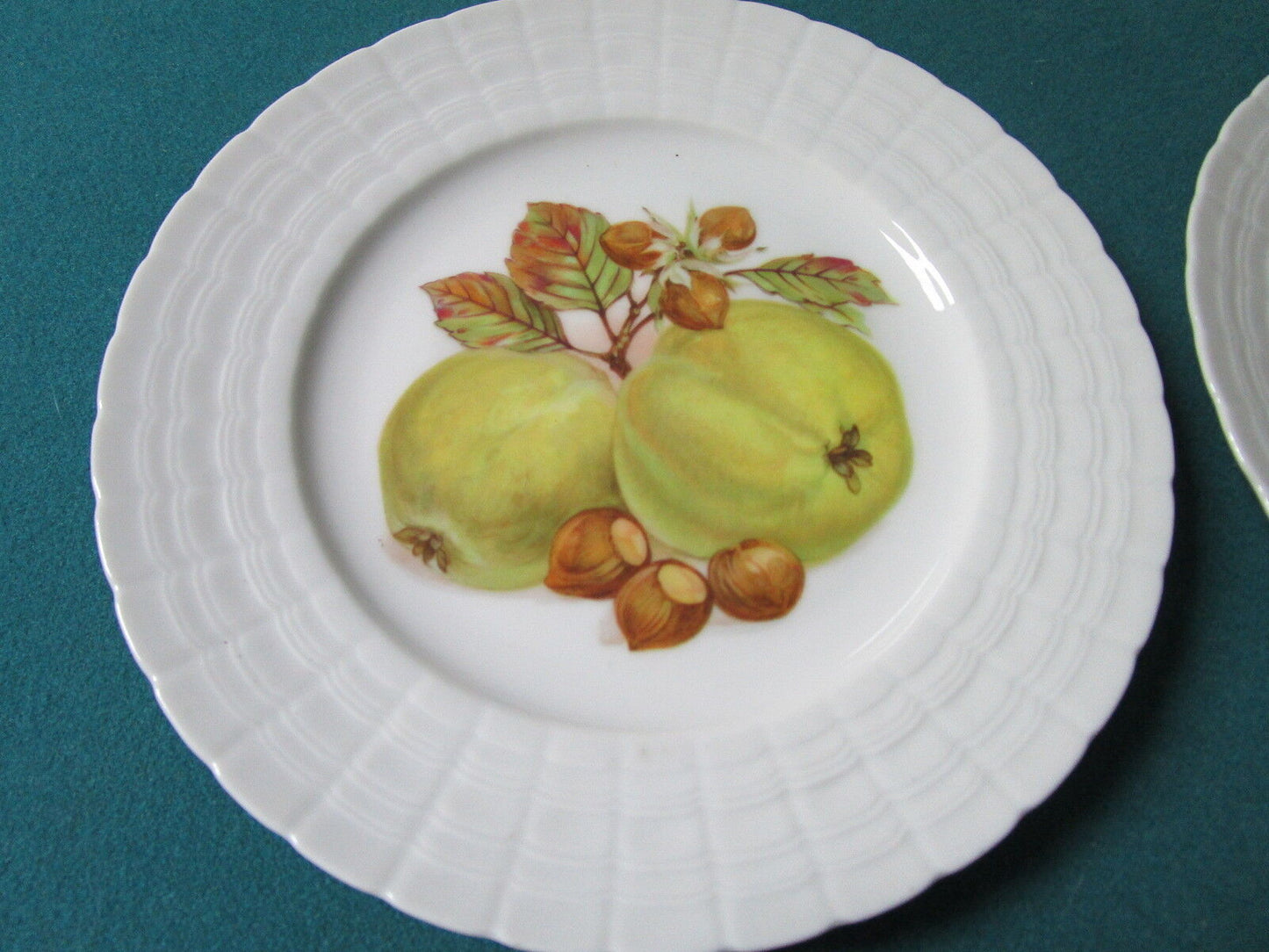 Wallace Hutschenreuther Germany 4 salad/fruit transferware plates 8" diam[a*12]