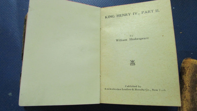 Series of Five Vintage William Shakespeare Pocket Size Books leather cover 1920S