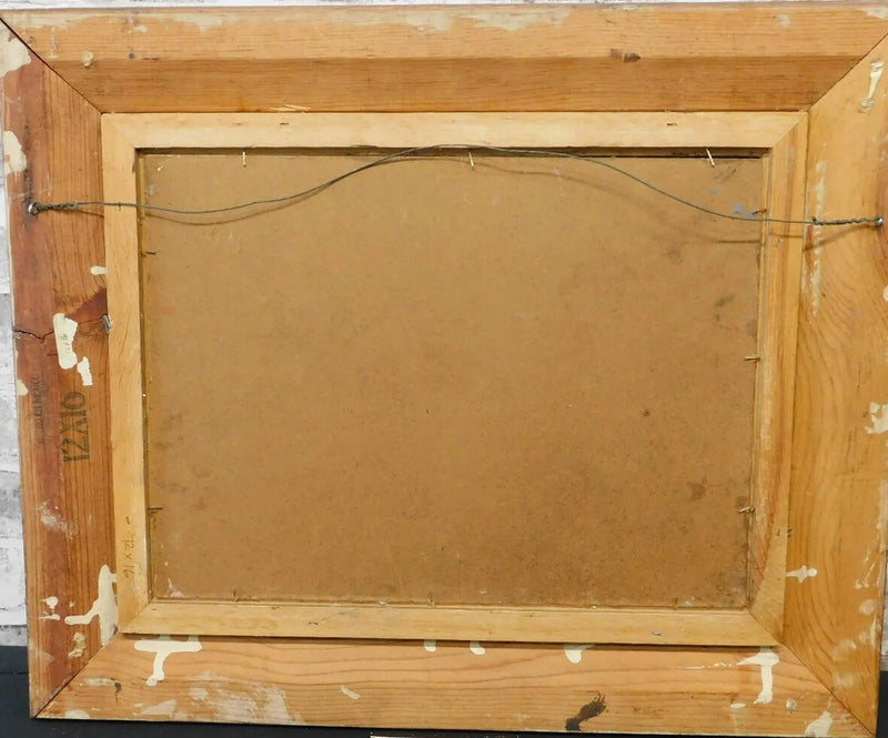 ORIGINAL OIL BOARD William Harnden (American 1920-1983) NIGHT TIME TRAIN