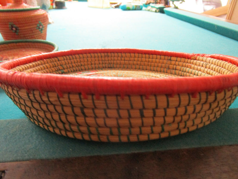 Handwoven Wicker Basket Covered Basket Made In Kenya Zulu Tribe  Africa Pick One