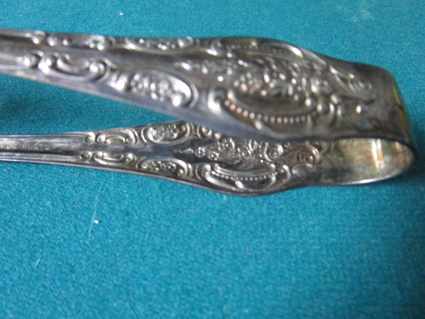 ANTIQUE SILVERPLATE WALLACE TONGS ORIGINAL