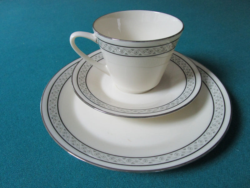 Lenox Trio Cup Saucer Plate Future Pattern ^^^