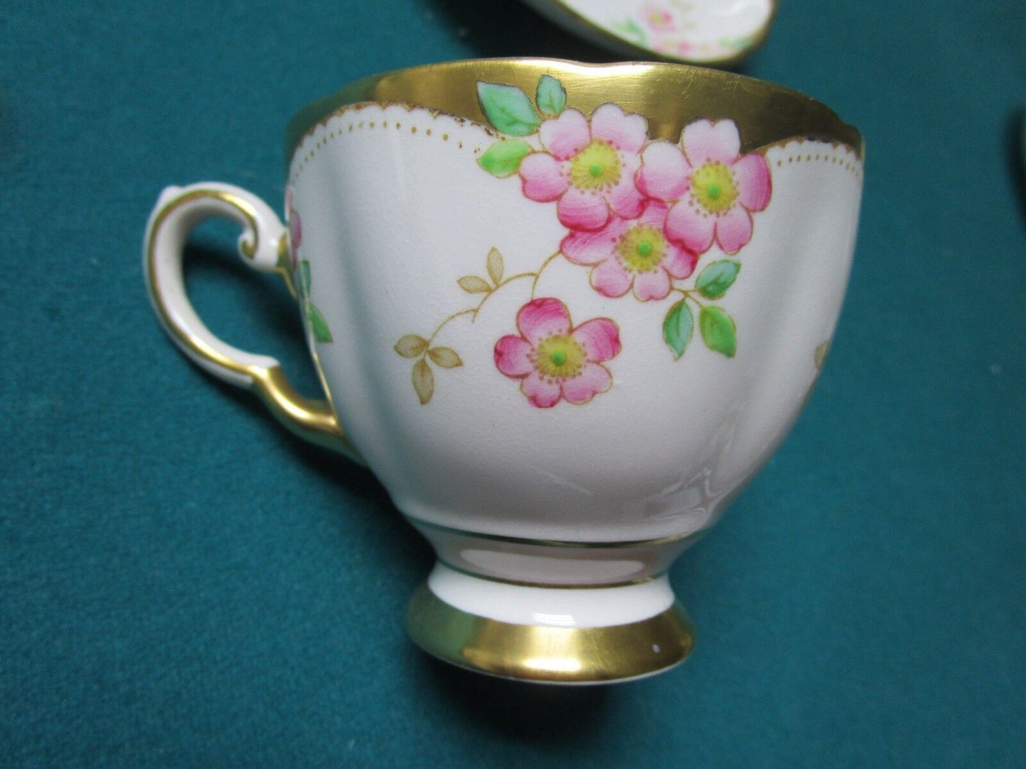 Tuscan England "Plant" Pattern  Cup And Saucer [95j]