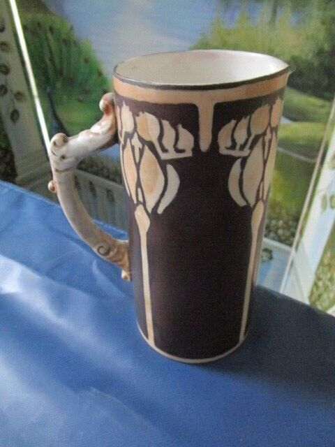 ANTIQUE Belleek Willets Hand-Painted Pitchers Tankard by Willets N. JERSEY PICK1